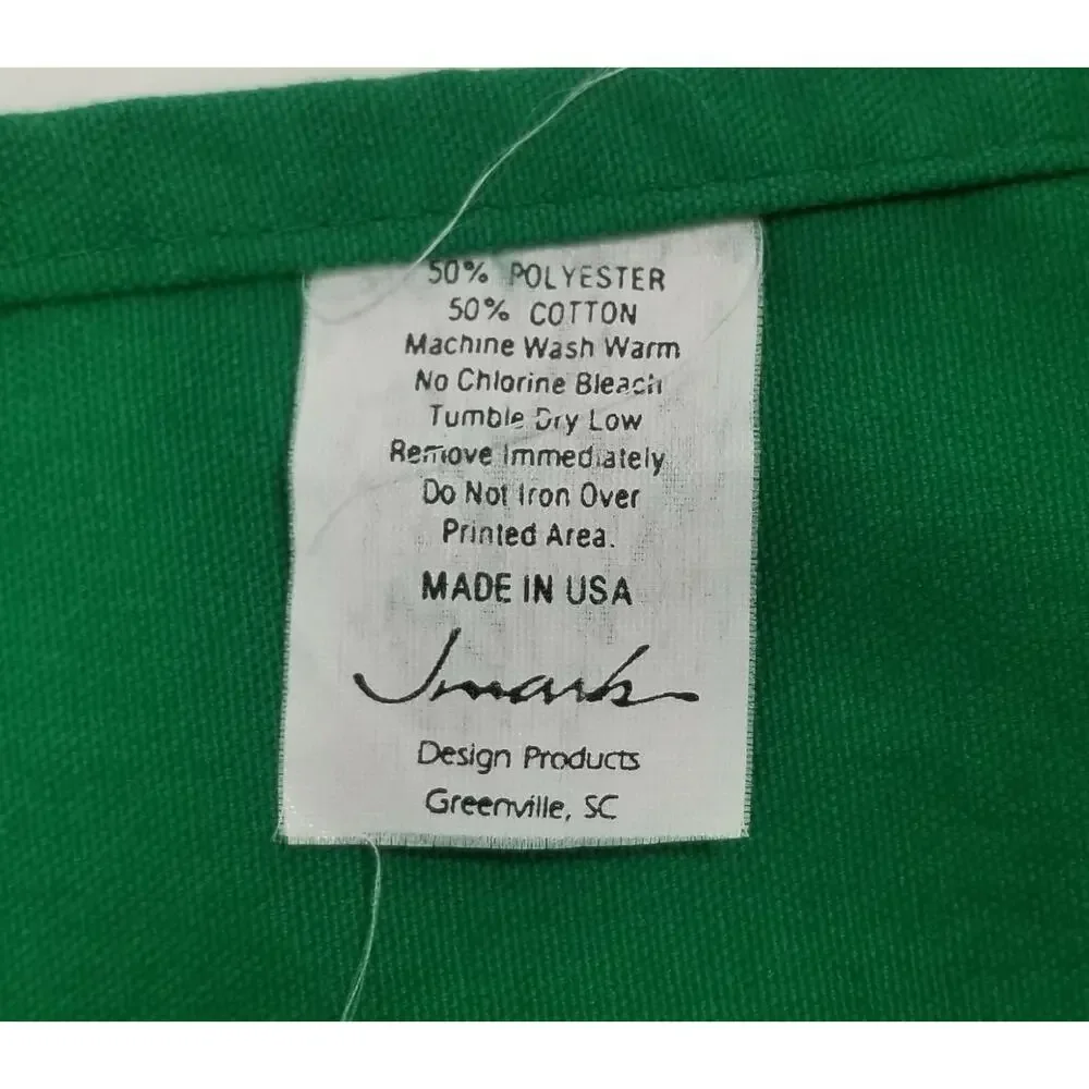 QQ) Green Adult Chef Server Waiter Waitress Apron Single Pocket Cotton Polyester